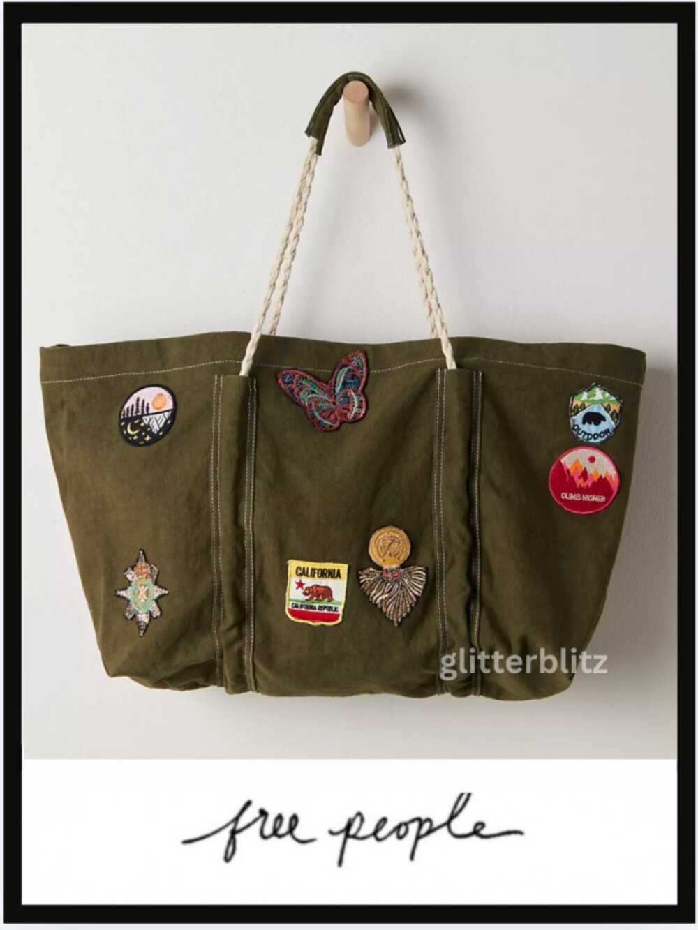 FREE PEOPLE Been There Badge Tote Bag